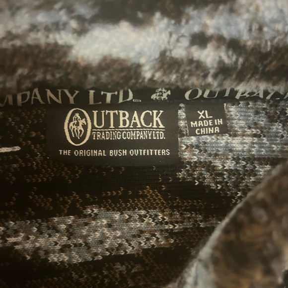 Vintage Outback Trading Company Black and Brown Sweater with Horse print - Picture 3 of 7